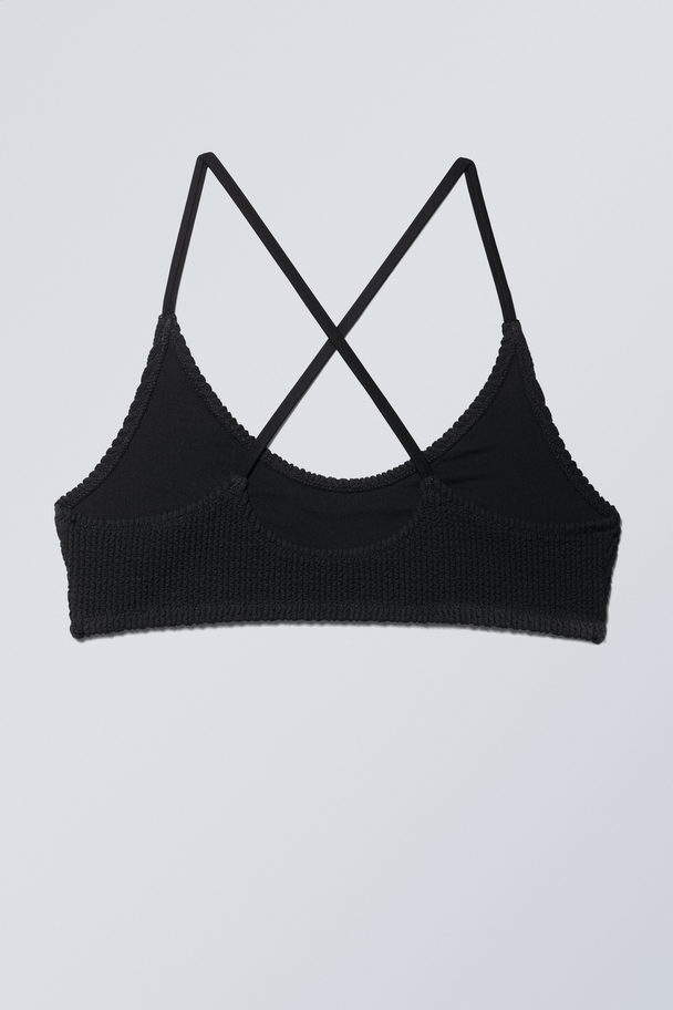 Weekday Structured Bikini Top Black