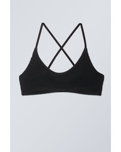 Structured Bikini Top Svart