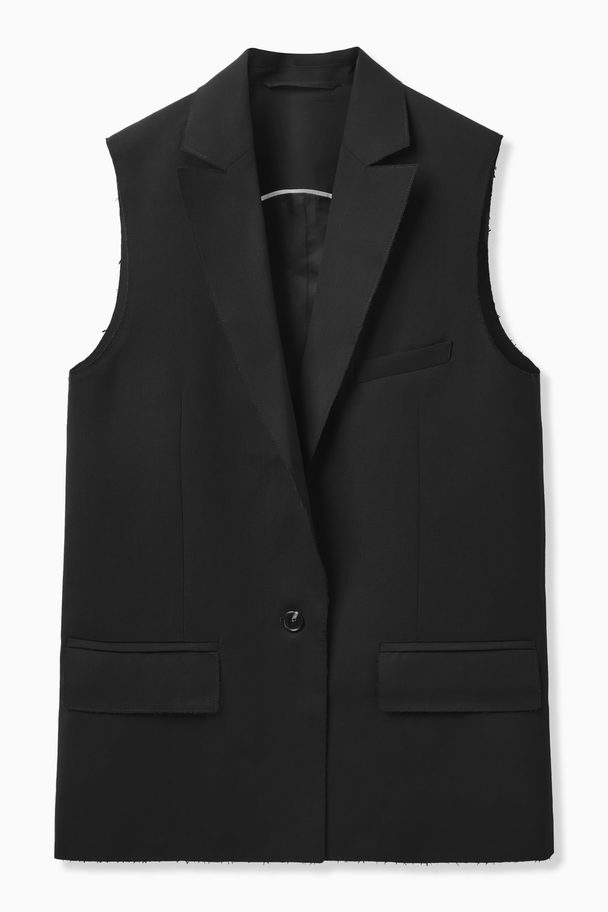 COS Regular-fit Sleeveless Blazer Black
