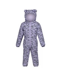 Regatta Childrens/kids Penrose Zebra Print Puddle Suit