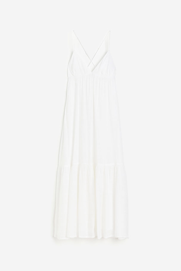 H&M Strandkleid aus Popeline Weiß