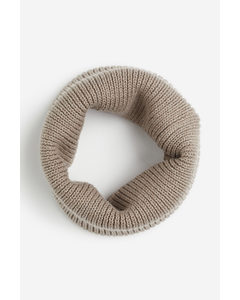 Rib-knit Tube Scarf Mole