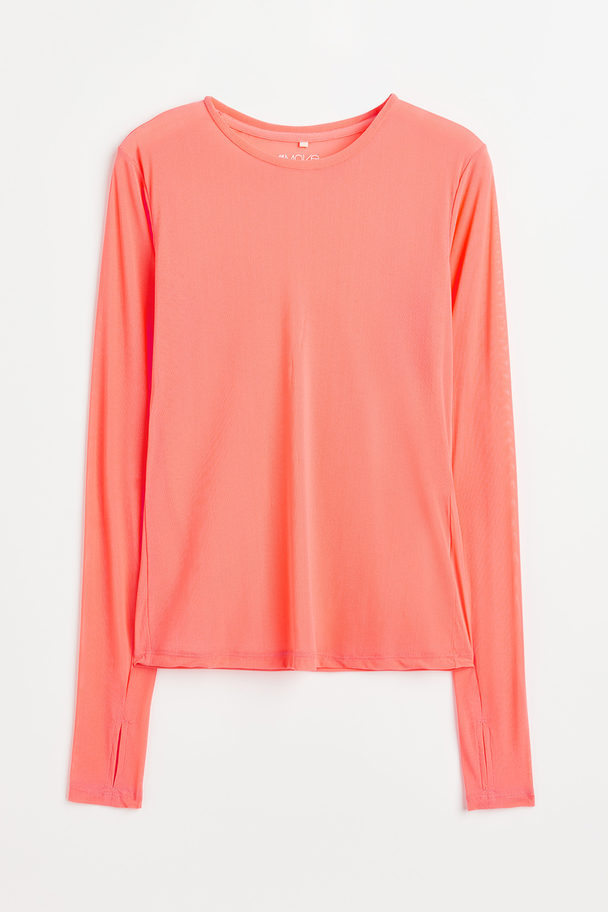 H&M Mesh Sports Top Coral