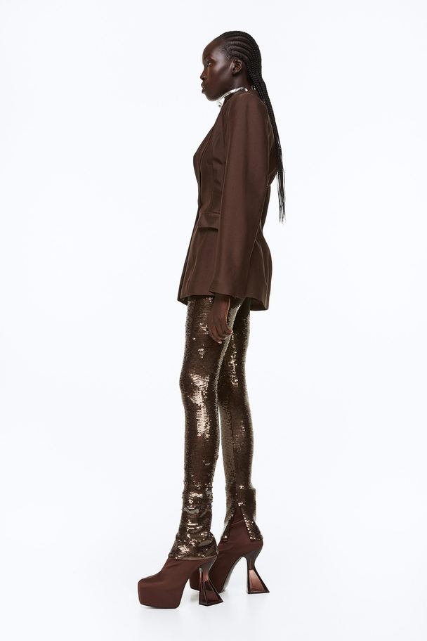 H&M Sequined Leggings Bronze