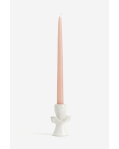 Stoneware Candlestick White