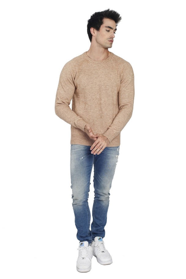 C&Jo Round Neck Sweater With Raglan Sleeves