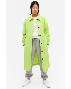 Green Oversized Lightweight Coat Lime Green