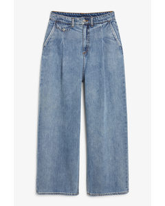 Jeans mit Bundfalten Retro-Denim