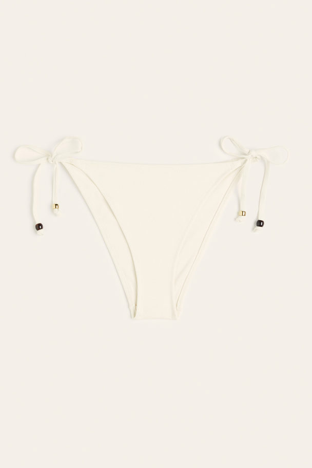 H&M Tie-Tanga Bikinihose Weiß