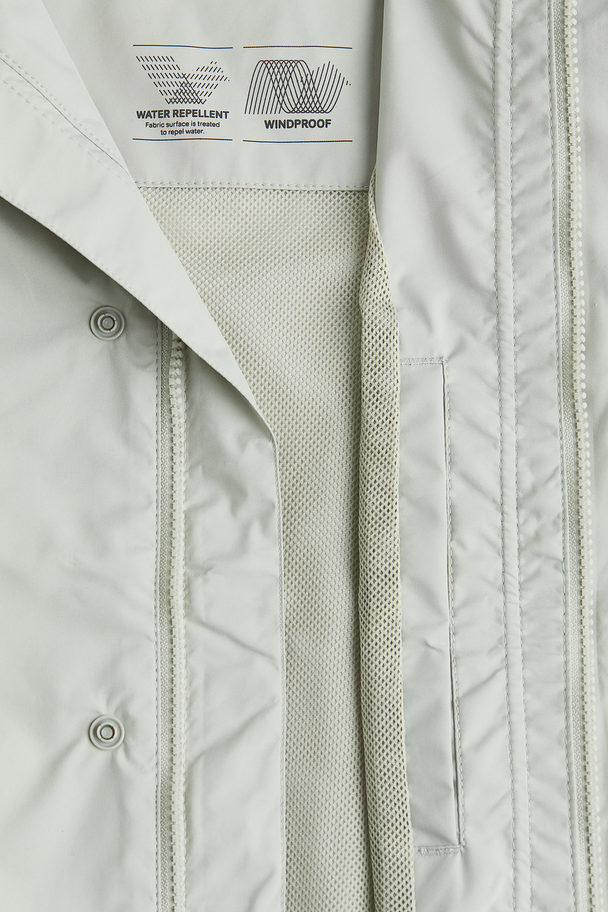 H&M Water-repellent Cropped Jacket Light Grey