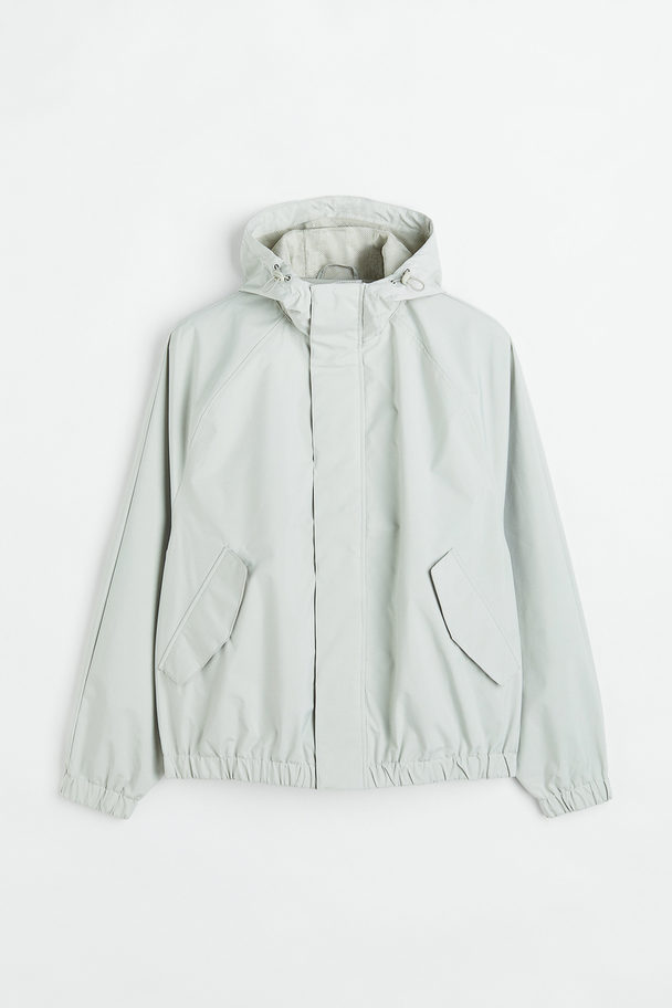 H&M Water-repellent Cropped Jacket Light Grey