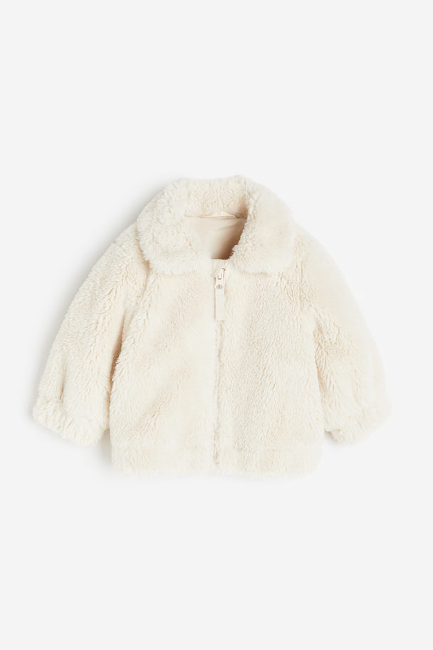 H&M Fluffy Jacket Natural White