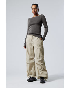 Nila Parachute Trousers Dusty Mole