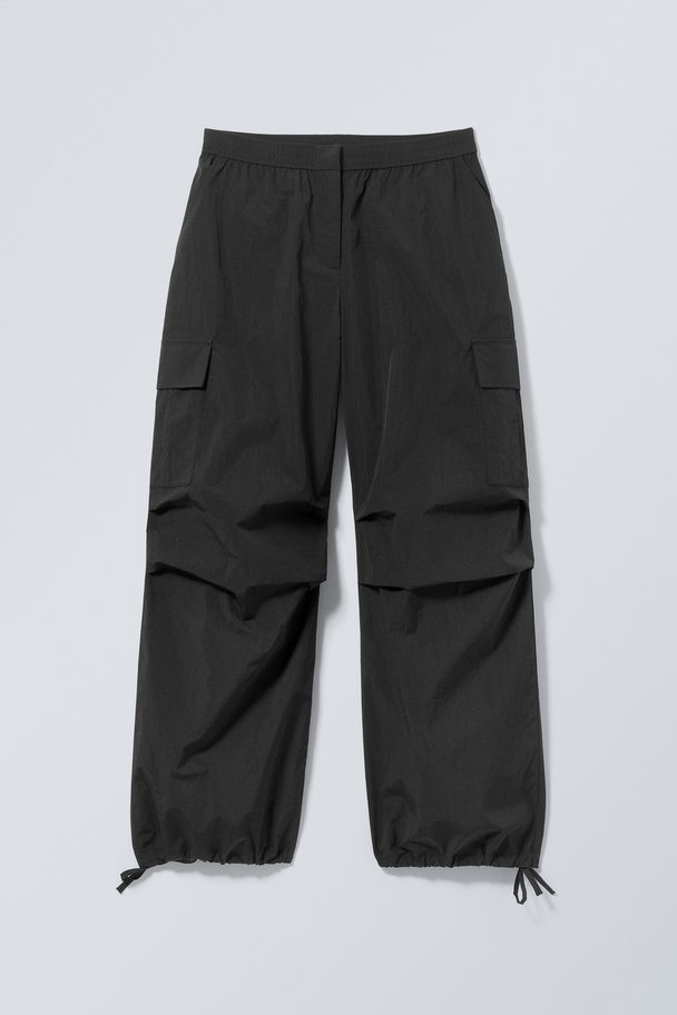 Weekday Nila Parachute Trousers Black