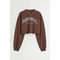 Cropped Sweatshirt Mørkebrun/national Athletics