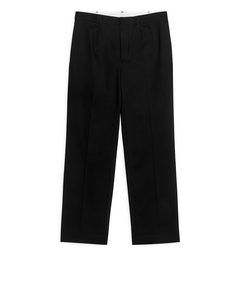Tailored Wide-fit Trousers Black