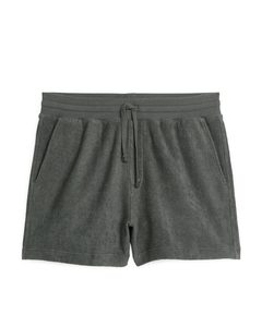 Cotton Towelling Shorts Dark Grey
