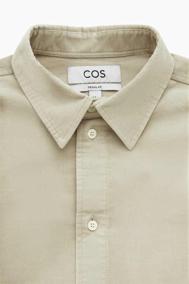COS Heavyweight Cotton-moleskin Shirt Light Beige
