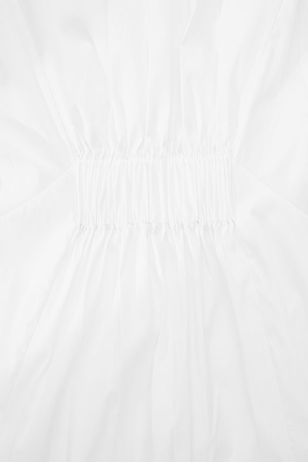 COS Oversized Waisted Poplin Shirt White