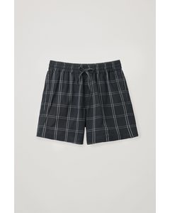 Relaxed-fit Drawstring Shorts Navy / White
