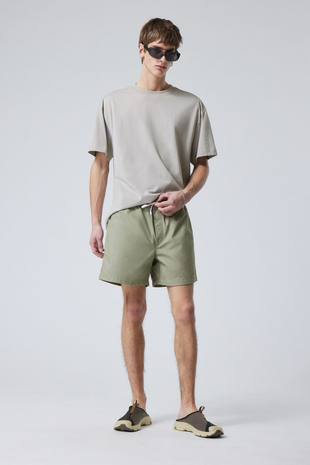 Weekday Regular Fit Oxford Short Zacht Lichtkaki