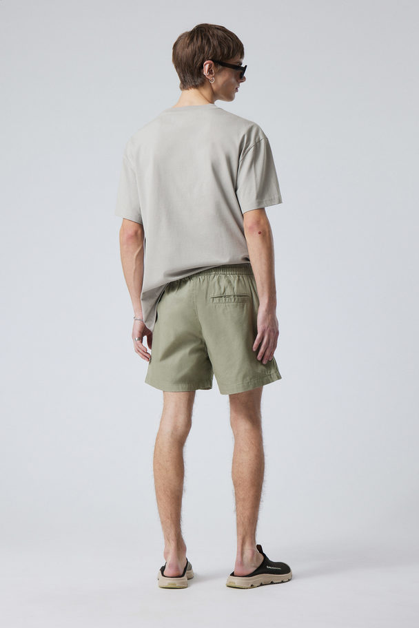 Weekday Oxford-shorts Med Normal Passform Ljus Dimmig Khaki