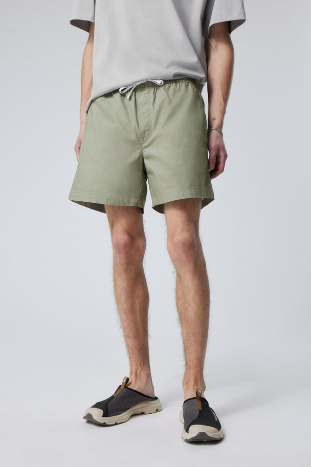 Weekday Oxford-shorts Med Normal Passform Ljus Dimmig Khaki