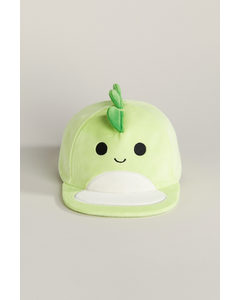 Mütze aus Velours mit Applikation Knallgrün/Squishmallows