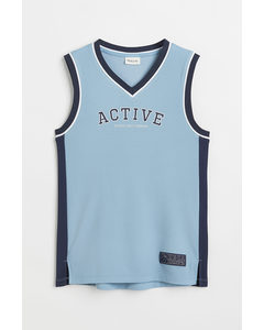 Basketball Vest Top Light Blue/active