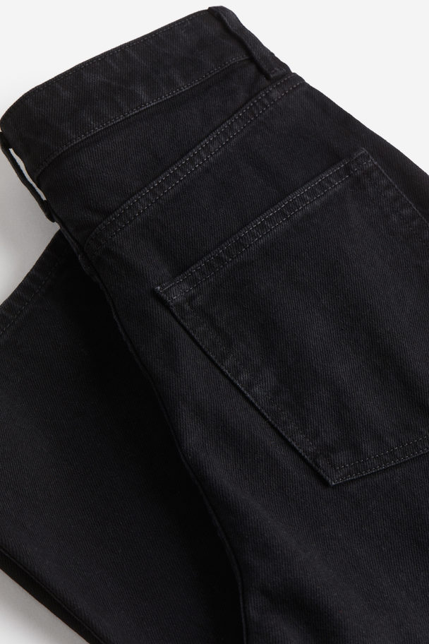 H&M Tapered Regular Jeans Zwart