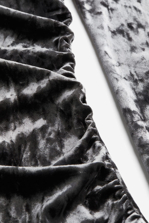 H&M Jerseykjole Med Rynkning Mørkegrå