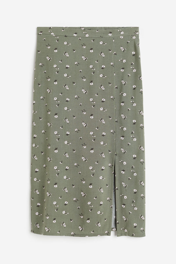 H&M Skirt Khaki Green/floral