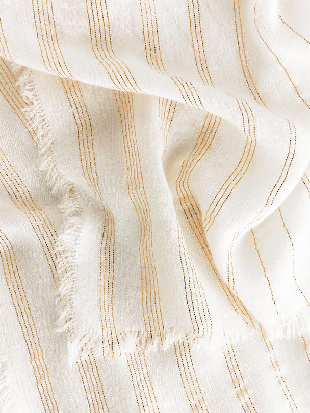 ARKET Metallic-striped Sarong White/gold