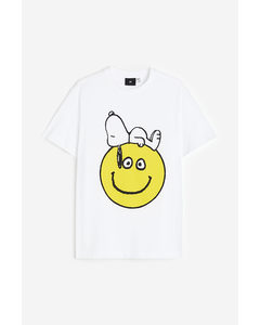 T-Shirt Regular Fit Weiß/Snoopy