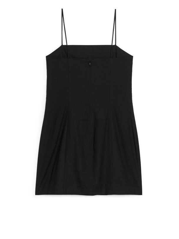 ARKET Linen-blend Mini Dress Black