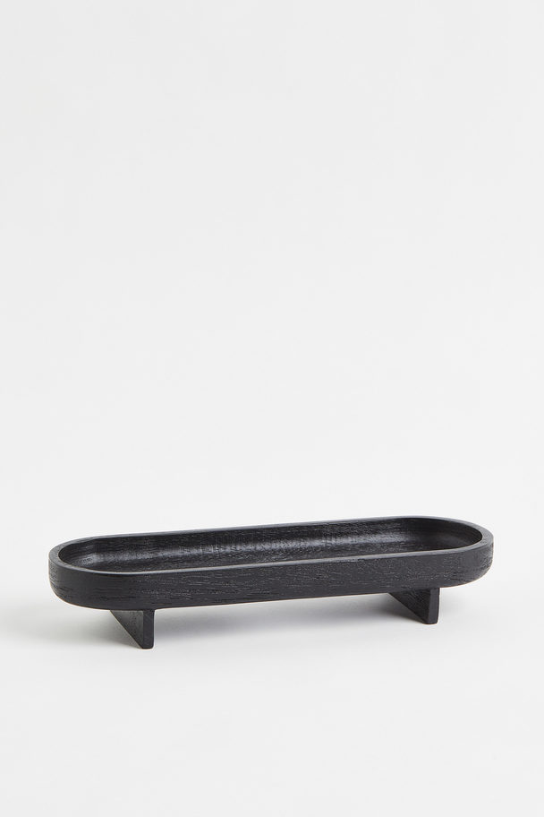 H&M HOME Oval Wooden Tray Black