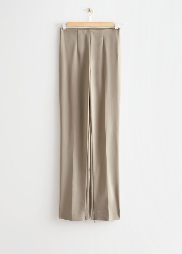 & Other Stories Slim Zip-cuff Trousers Mole