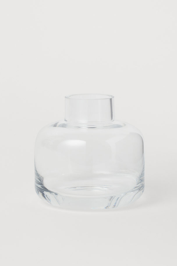 H&M HOME Small Glass Vase Clear Glass