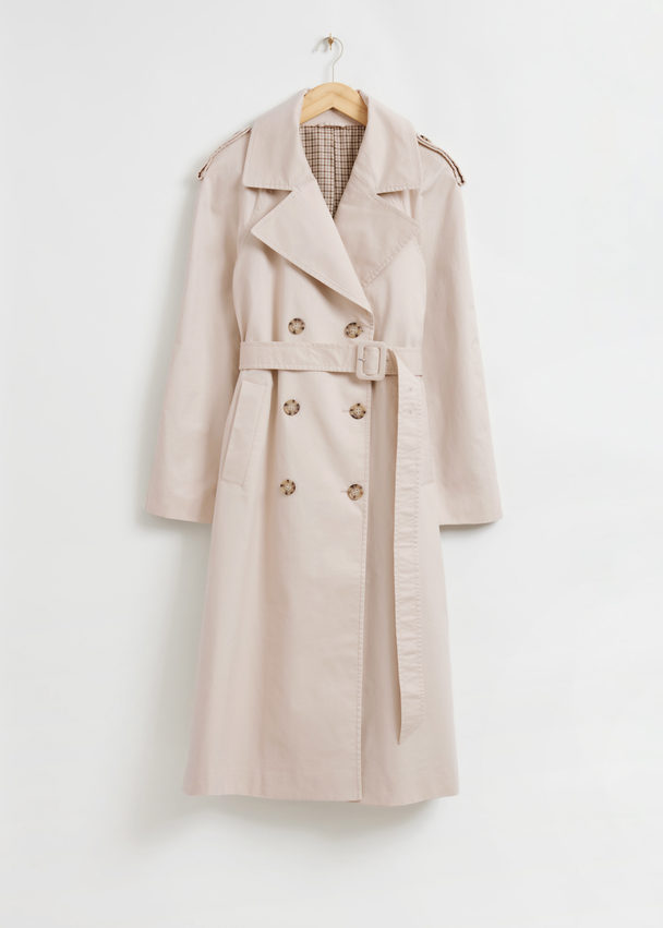 & Other Stories Classic Relaxed Trench Coat Beige