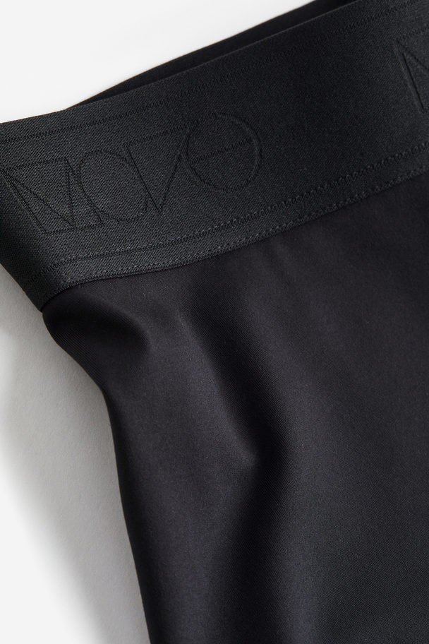H&M Drymove™ Mesh-detail Sports Hotpants Black