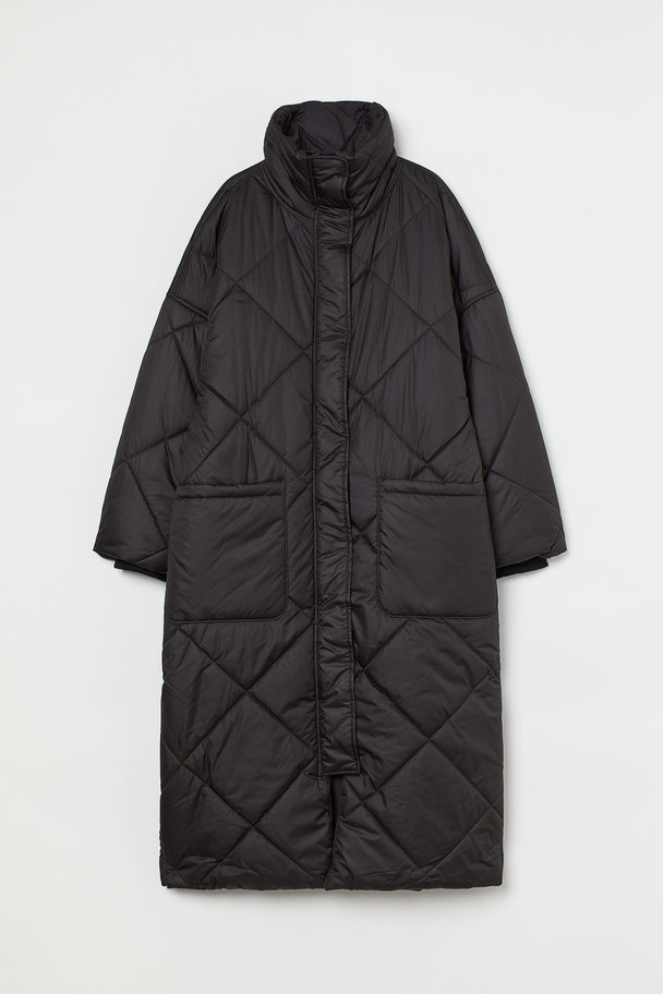 H&M Quilted Coat Black