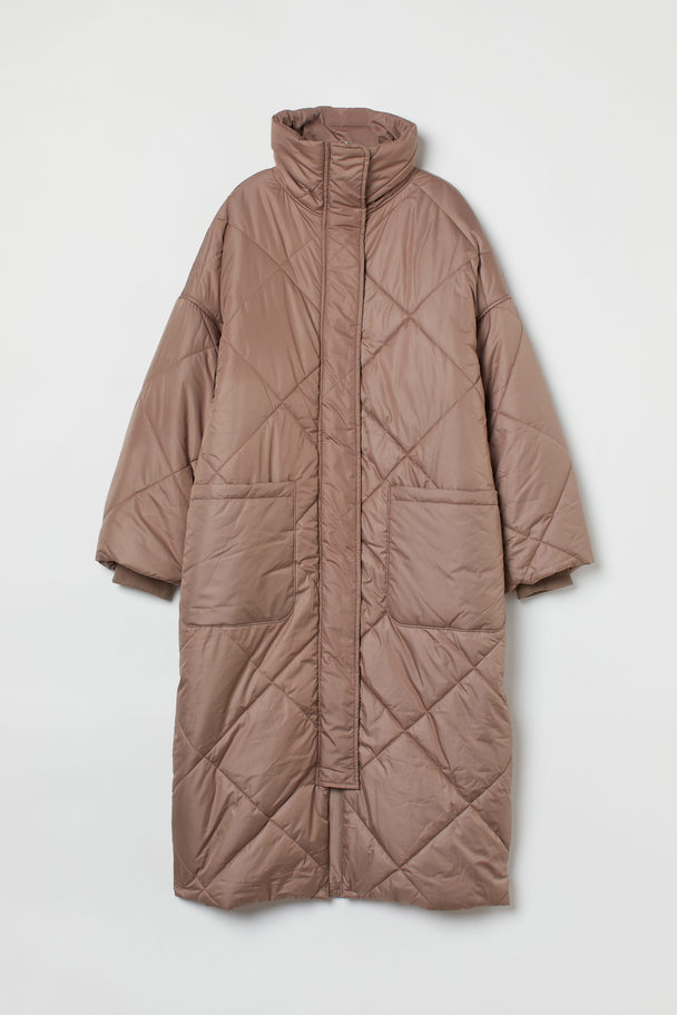 H&M Quilted Coat Beige