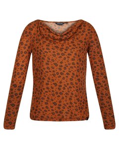 Regatta Womens/ladies Frayda Leopard Print Cowl Neck Top