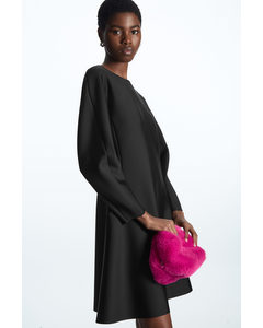 Structured Scuba Mini Dress Black
