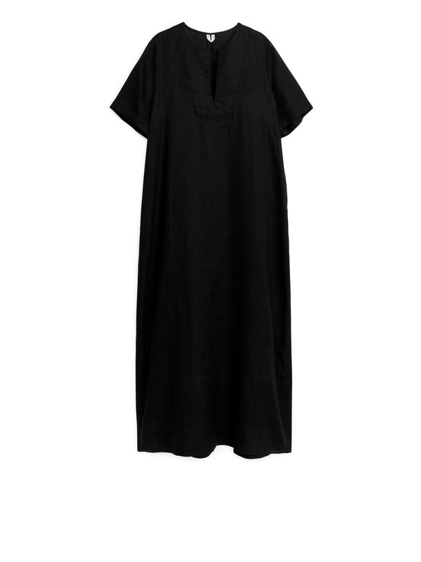 ARKET Maxi Linen Dress Black