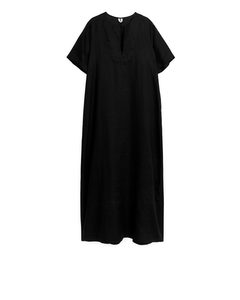 Maxi Linen Dress Black
