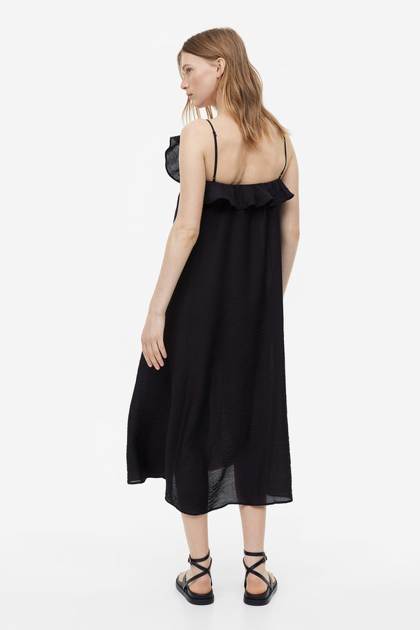 H&M Sleeveless V-neck Dress Black