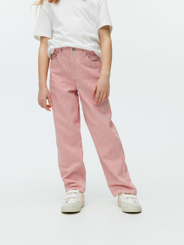 ARKET Five-pocket Trousers White/red