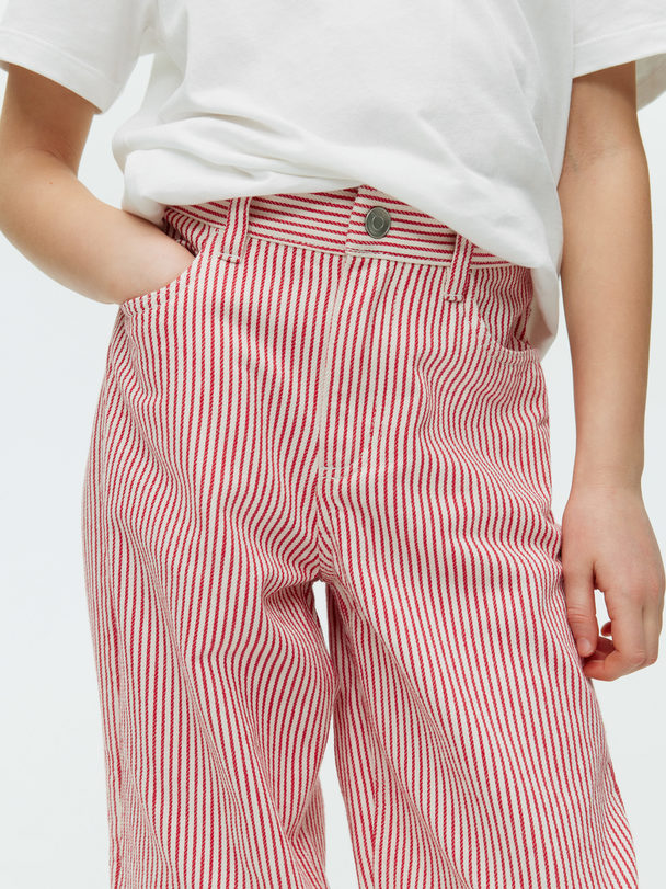 ARKET Bukser Med 5 Lommer Hvid/rød