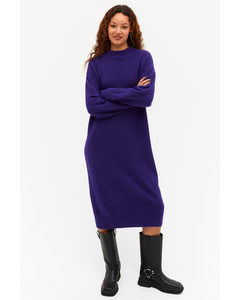 Oversized Knit Dress Dark Purple